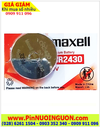 Maxell CR2430 _Pin CR2430; Pin đồng xu 3v lithium Maxell CR2430 chính hãng /Xuất xứ NHẬT 